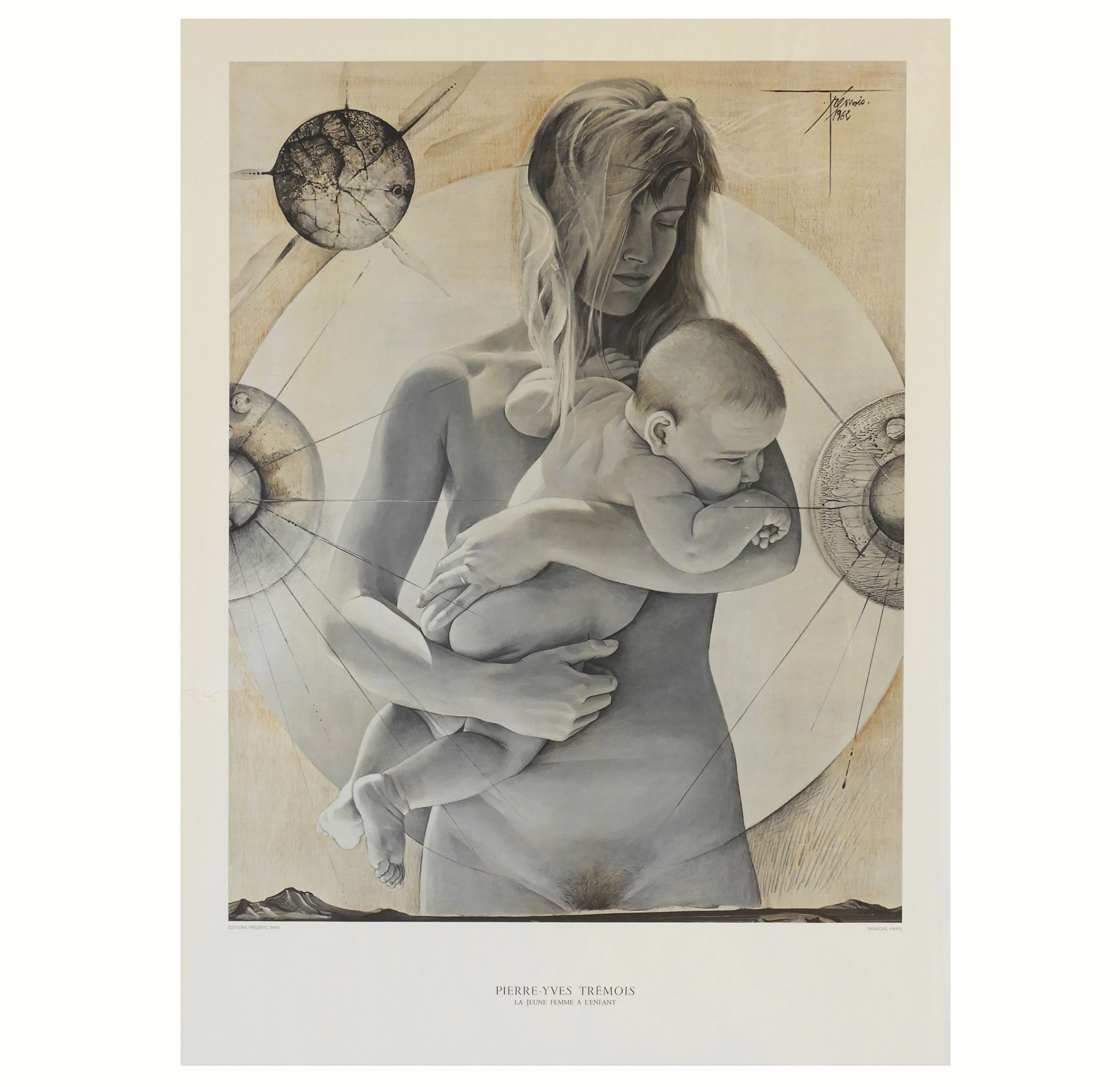 La Jeune Femme a L'Enfant' by Pierre-Yves TREMOIS Plate Signed 