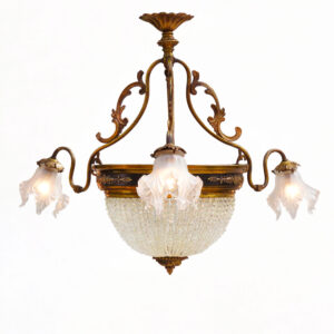 10 arm brass chandelier – Belle Epoque